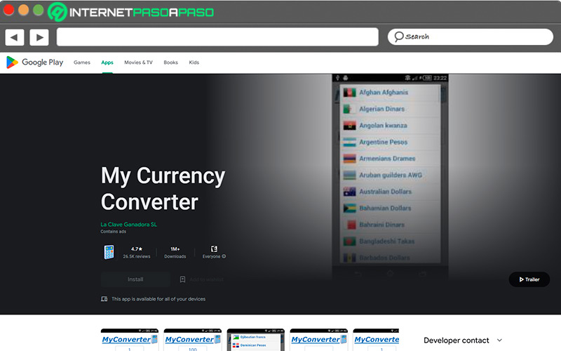 Web de My Currency Converter