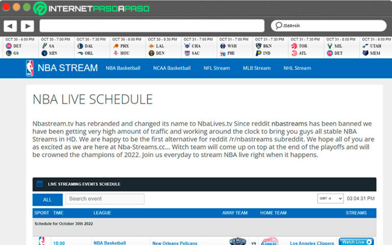 Web Nba 10 Webs para Ver la NBA Online 】Lista *Actualizada* 2026