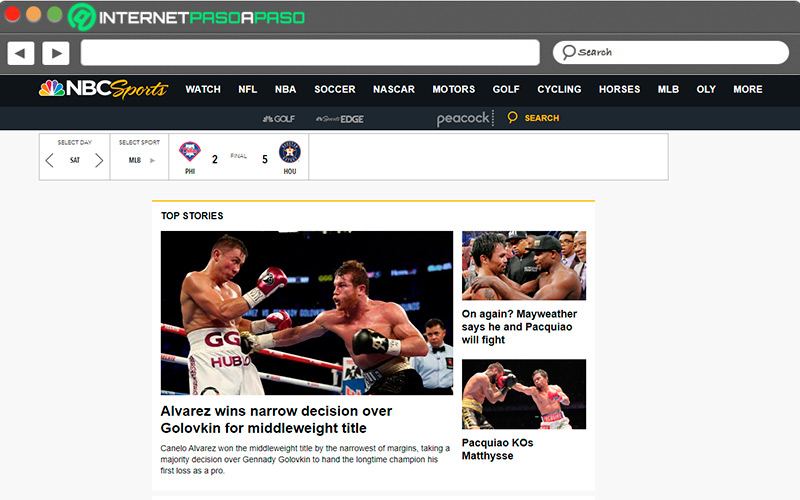Web de NBC Sports - Boxing