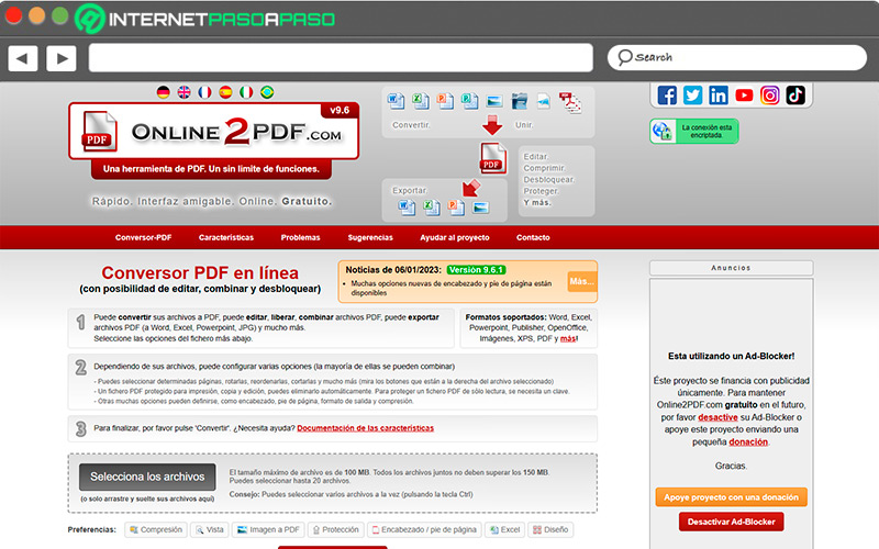 Web de Online2PDF