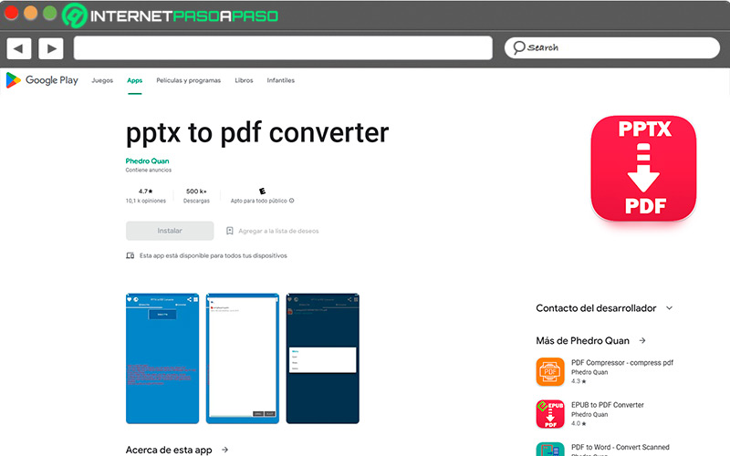 Web de Pptx to pdf converter
