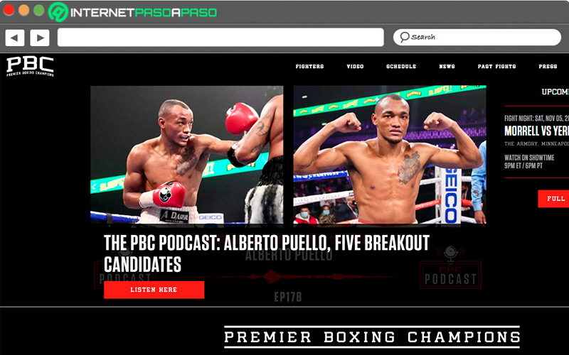 Web de Premier Boxing Champions