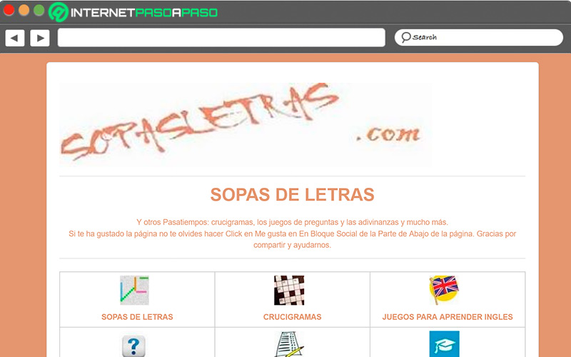Web de SopasLetras
