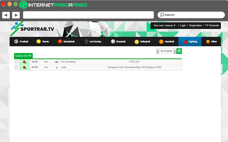 Web de Sportrar TV