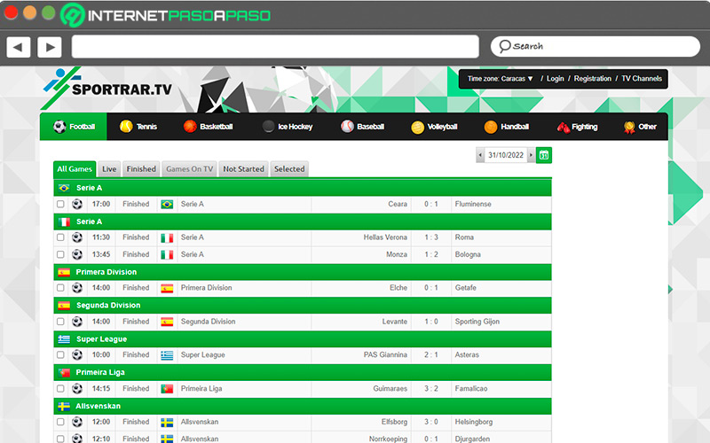 Web de Sportrar Tv