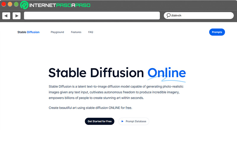 Web de Stable Diffusion