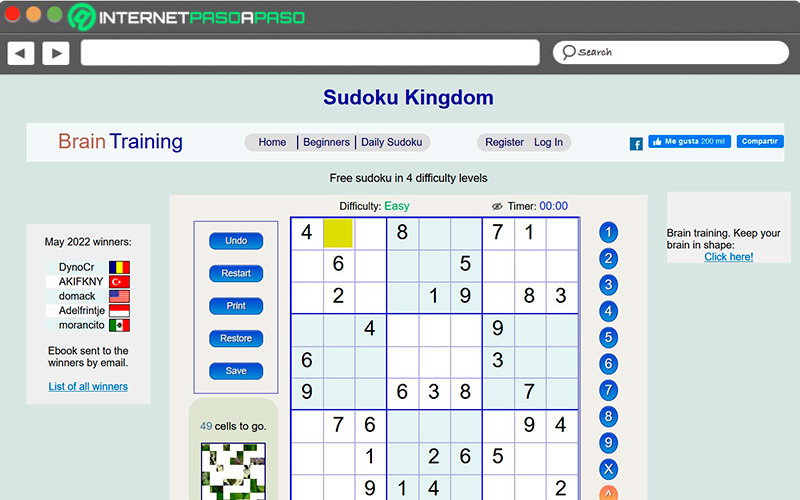 Web de Sudoku Kingdom