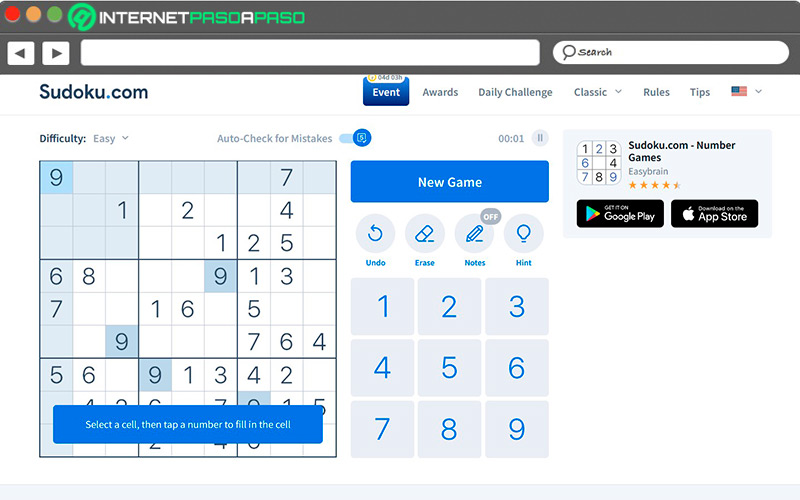 Web de Sudoku com
