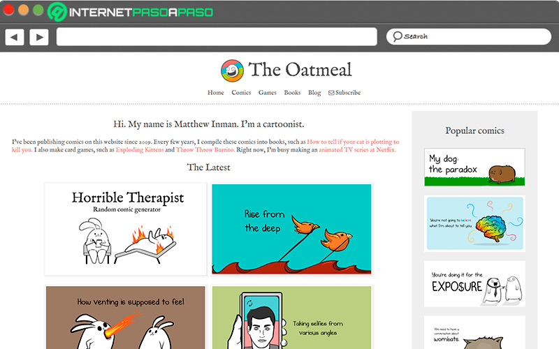 Web de The Oatmeal