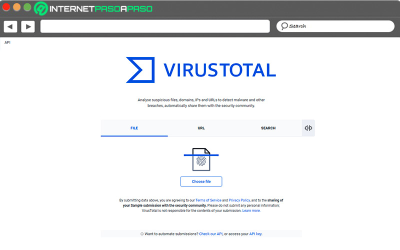 Web de VirusTotal.com