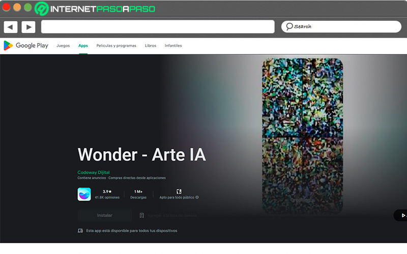 Web de Wonder – Arte IA