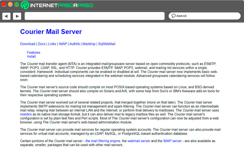 Courier mail server official website