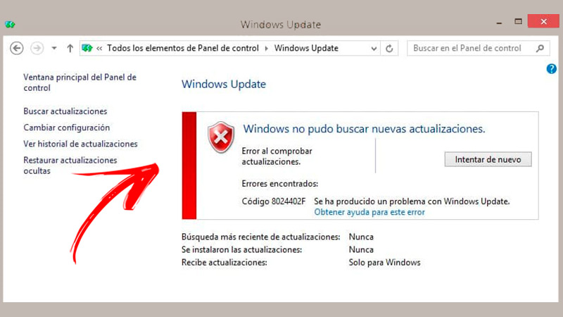Windows Update no encuentra actualizaciones