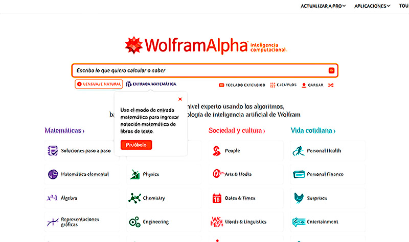Wolfram Alpha la IA que resuelve problemas matematicos