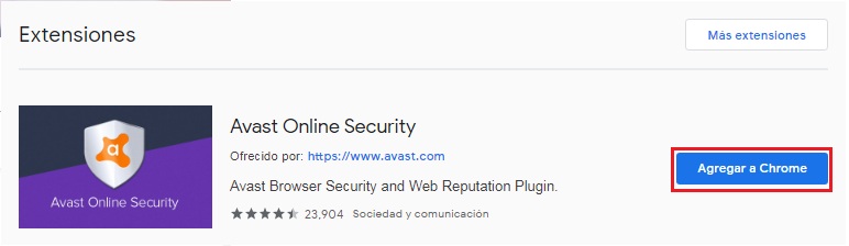 add avast extension