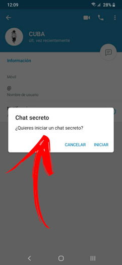 Seguridad en los Chats secretos