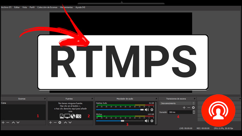 Protocolo de transmisión de vídeo y audio RTMPS