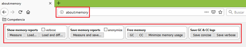 about memory firefox