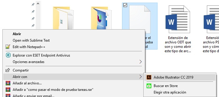 abrir archivo psd con Adobe Illustrator