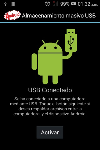 almacenamiento masivo USB android