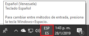 barra de idioma en windows