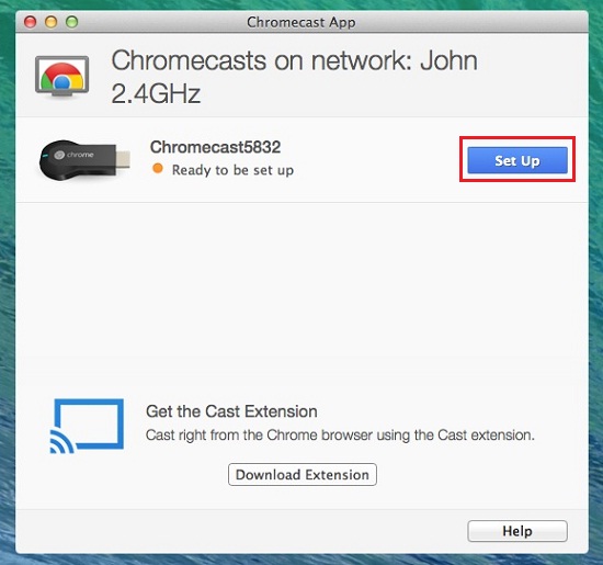 configurar chromecast en MacOS