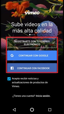 create-vimeo-account-from-android