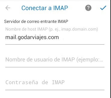 crear dirección IMAP