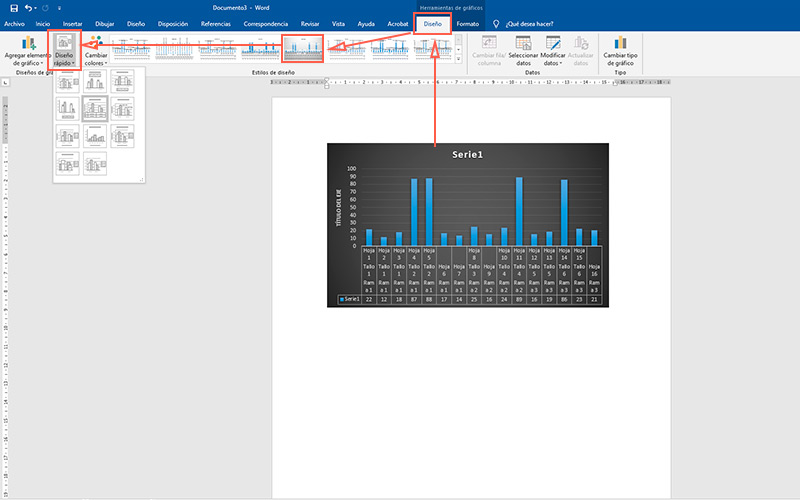 Steps to Change Chart Type in Microsoft Word Document - Quick Layout