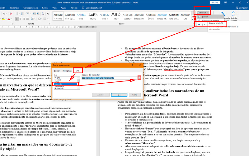 Aprende cómo visualizar todos los marcadores de un documento en Microsoft Word