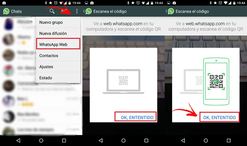 escanear codigo whatsapp android