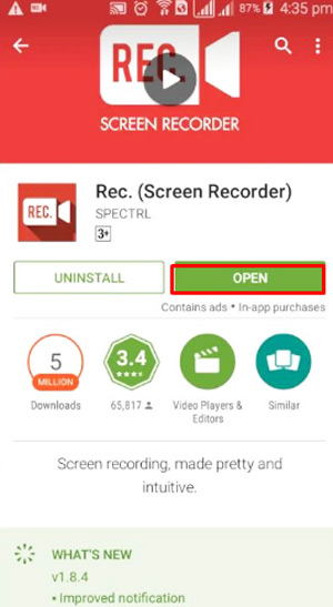 grabar pantalla android screen recorder