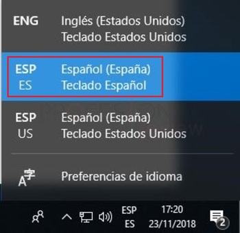 icono teclado en español