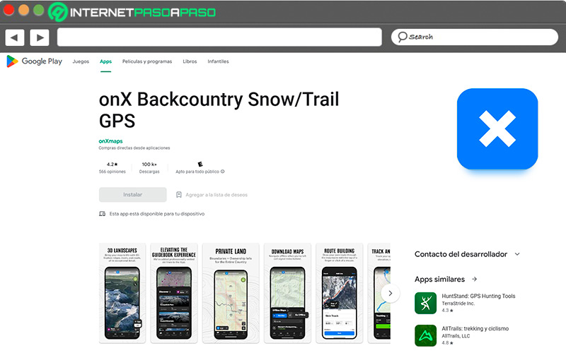 onX Backcountry Snow/Trail GPS