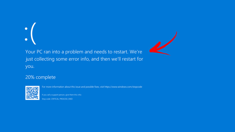 pantalla azul o Blue Screen of Death Windows 10