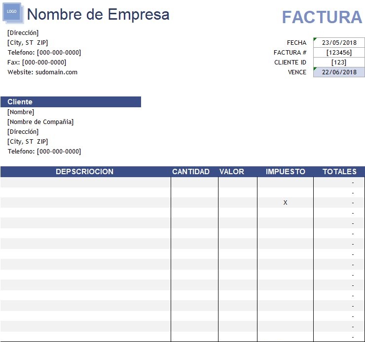 Las Plantillas De Factura En Excel M S Descargadas De Hot Sex Picture 2268