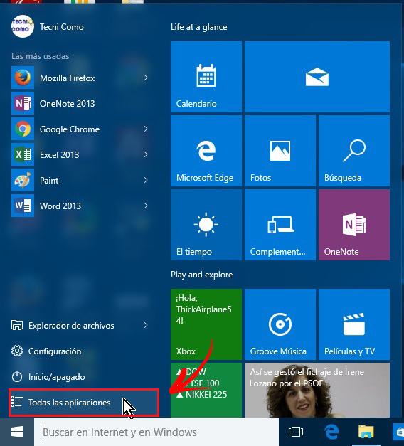 todas las aplicaciones windows 10