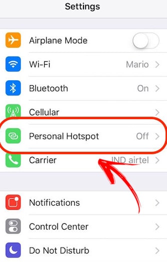 view password wifi iphone personal hostspot