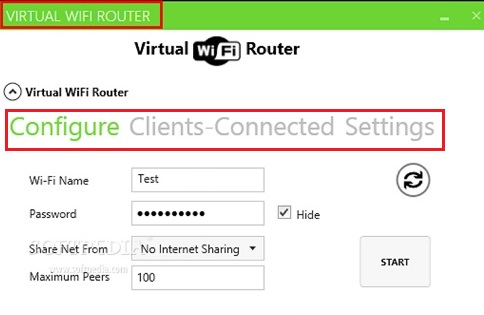 virtual router desde windows