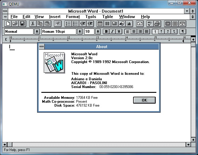 word para windows 1991