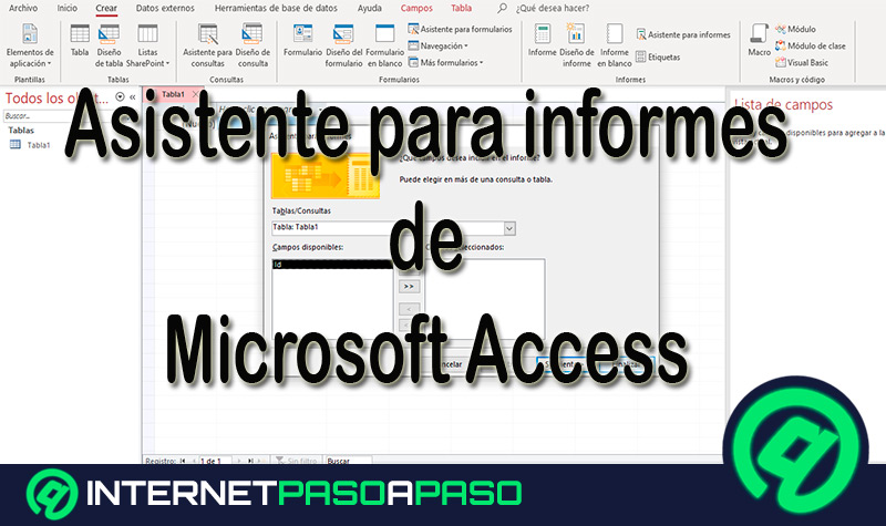 ¿Cómo crear un informe en una base de datos utilizando el asistente de Microsoft Access?