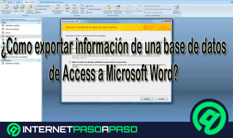 ¿Cómo exportar información de una base de datos de Access a un documento de Microsoft Word?