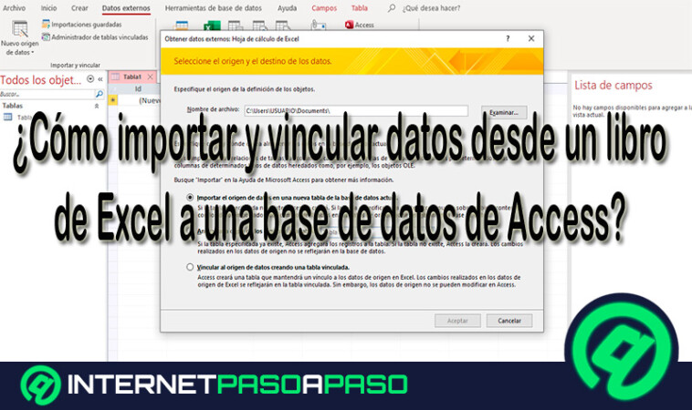 ¿Cómo importar y vincular datos desde un libro de Excel a una base de datos de Access?