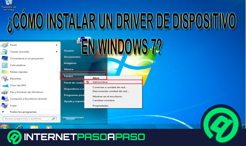 ¿Cómo instalar un driver de dispositivo para controlar un nuevo hardware en Windows 7?