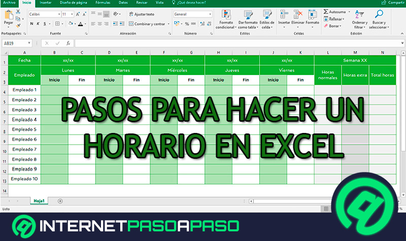 ¿Cómo hacer un horario en una hoja de cálculo de Microsoft Excel? Guía paso a paso