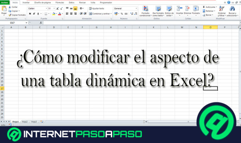 ¿Cómo modificar el aspecto de una tabla dinámica en Excel?