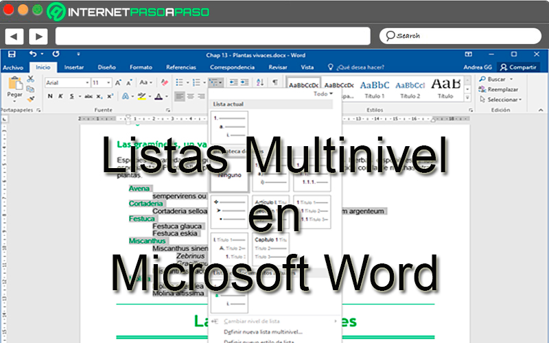 ¿Qué es una lista multinivel y para qué sirve en Microsoft Word?